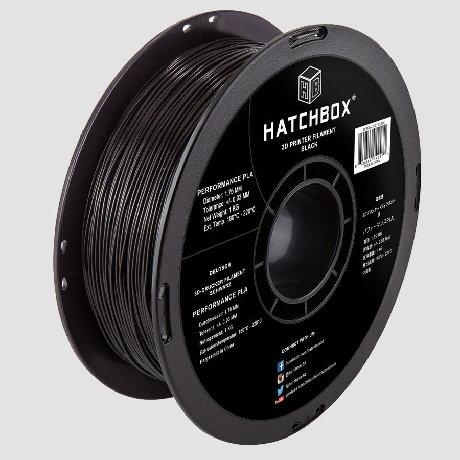 Hatchbox PLA Transparent Black-1.75MM,1KG spool,3D filament, +/- 0.03mm –  HATCHBOX 3D