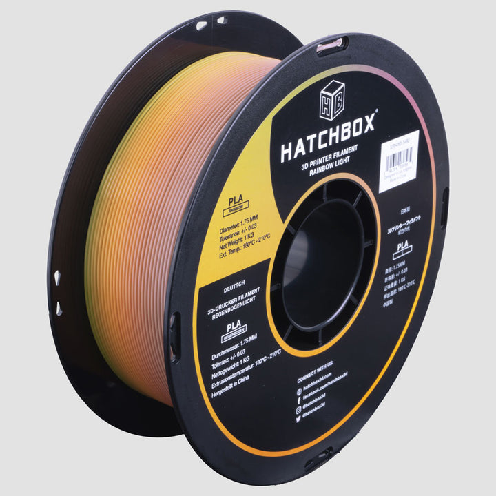 LIGHT RAINBOW PLA FILAMENT - 1.75MM, 1KG SPOOL