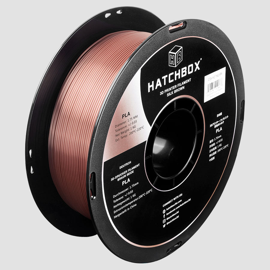 SILK BROWN PLA FILAMENT - 1.75MM, 1KG SPOOL