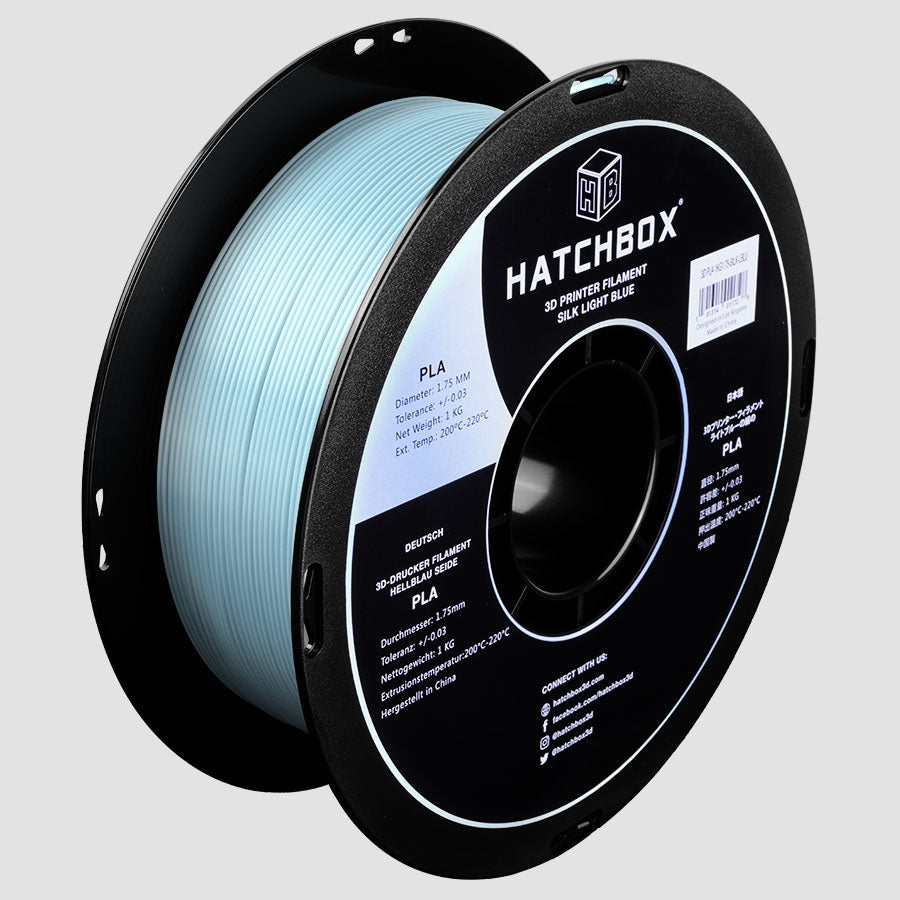 SILK LIGHT BLUE PLA FILAMENT - 1.75MM, 1KG SPOOL