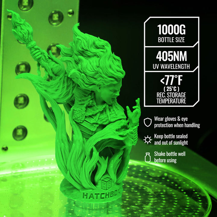 Green 8K 3D Printer Resin PRO - 405nm, 1000ml Bottle