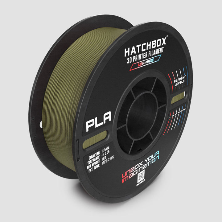 OLIVE GREEN PLA MAX FILAMENT - 1.75MM, 1KG SPOOL