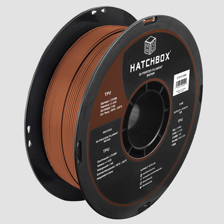 BROWN TPU FILAMENT - 1.75MM, 1KG SPOOL (SHORE 95A)