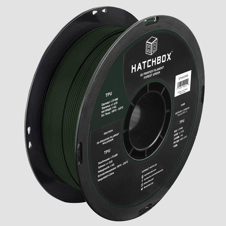 FOREST GREEN TPU FILAMENT - 1.75MM, 1KG SPOOL (SHORE 95A)