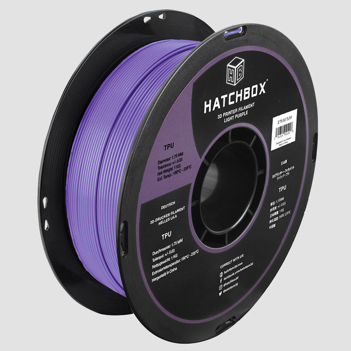 LIGHT PURPLE TPU FILAMENT - 1.75MM, 1KG SPOOL (SHORE 95A)