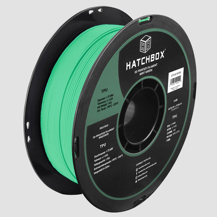 MINT GREEN TPU FILAMENT - 1.75MM, 1KG SPOOL (SHORE 95A)