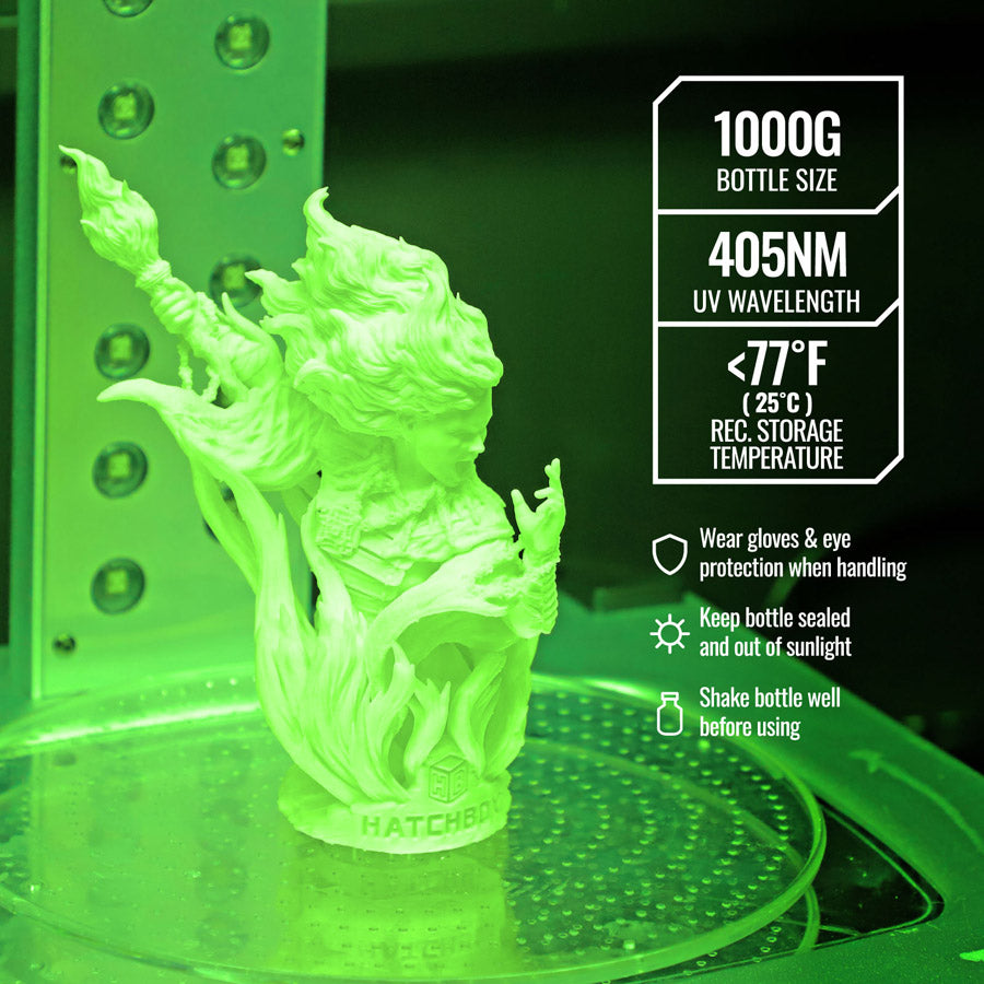 White 8K 3D Printer Resin PRO - 405nm, 1000ml Bottle