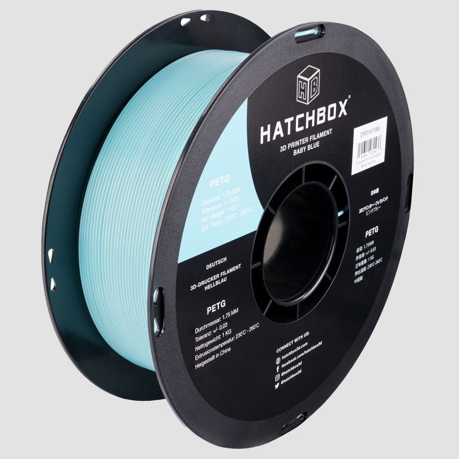 BABY BLUE PETG FILAMENT - 1.75MM, 1KG SPOOL