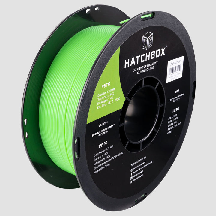 ELECTRIC LIME PETG FILAMENT - 1.75MM, 1KG SPOOL