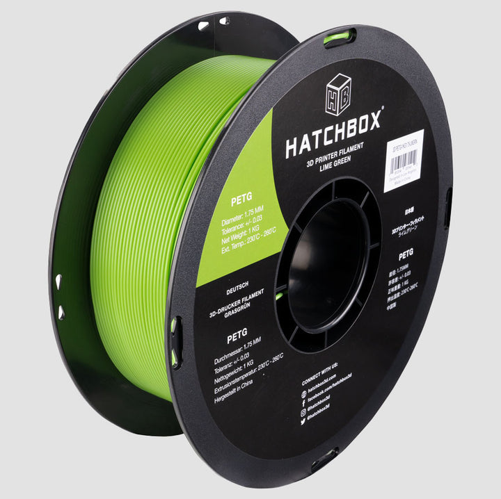 LIME GREEN PETG FILAMENT - 1.75MM, 1KG SPOOL