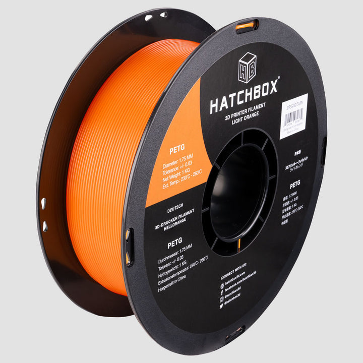 LIGHT ORANGE  PETG FILAMENT - 1.75MM, 1KG SPOOL