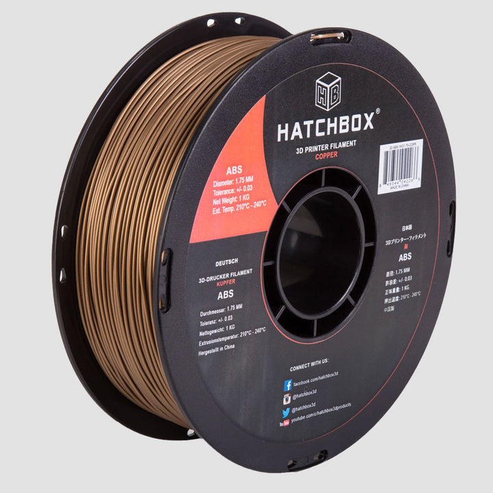 COPPER ABS FILAMENT - 1.75MM, 1KG SPOOL