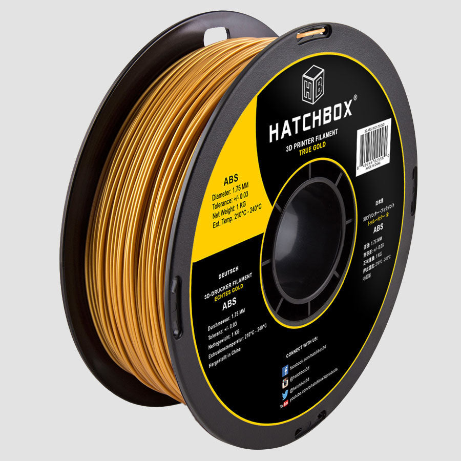 GOLD ABS FILAMENT - 1.75MM, 1KG SPOOL