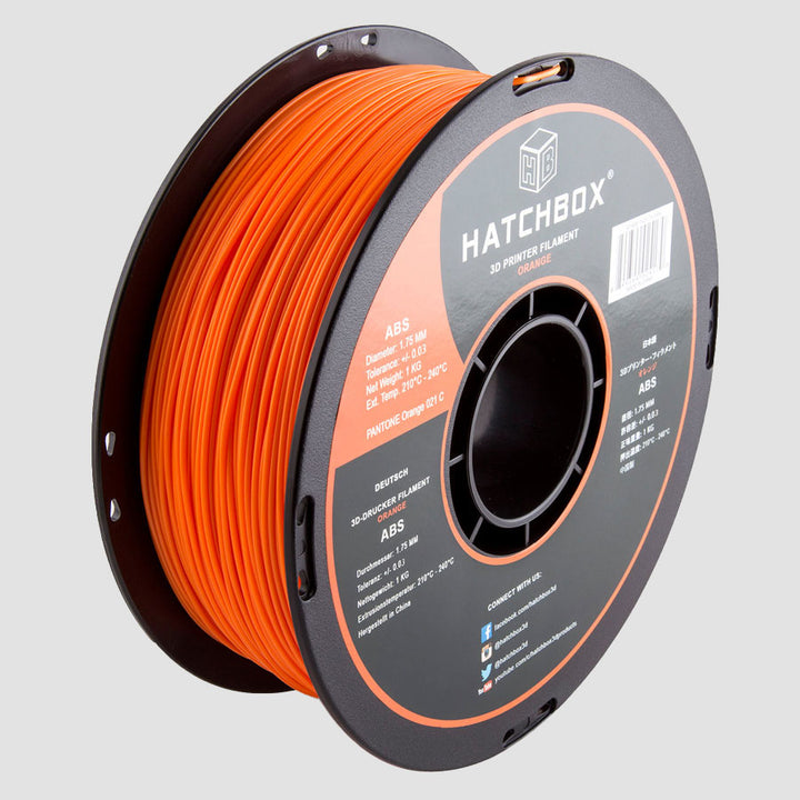 ORANGE ABS FILAMENT - 1.75MM, 1KG SPOOL