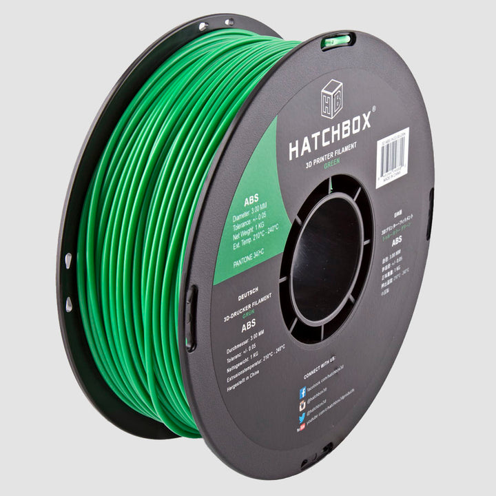 GREEN ABS FILAMENT - 3.00MM, 1KG SPOOL