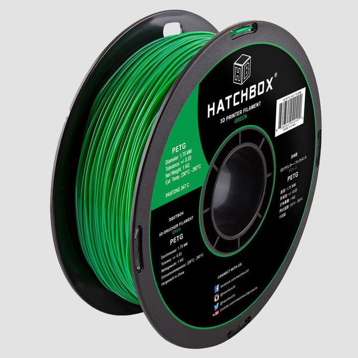 GREEN PETG FILAMENT - 1.75MM, 1KG SPOOL