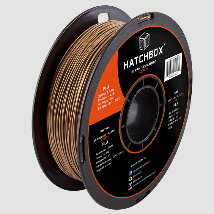 COPPER PLA FILAMENT - 1.75MM, 1KG SPOOL