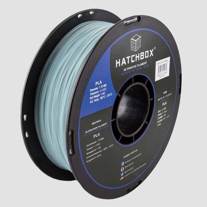 GLOW IN THE DARK BLUE PLA FILAMENT - 1.75MM, 1KG SPOOL