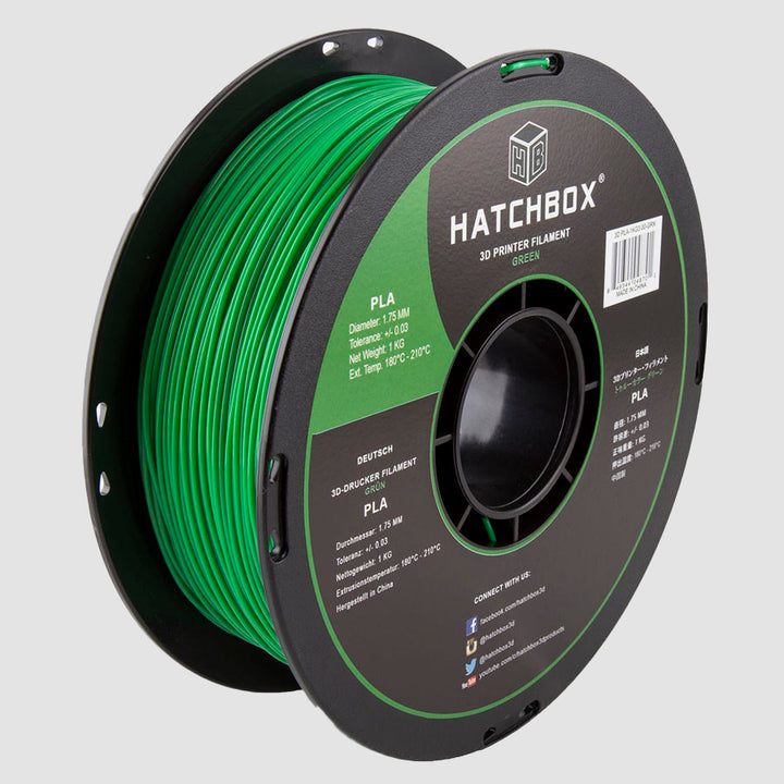 GREEN PLA FILAMENT - 1.75MM, 1KG SPOOL