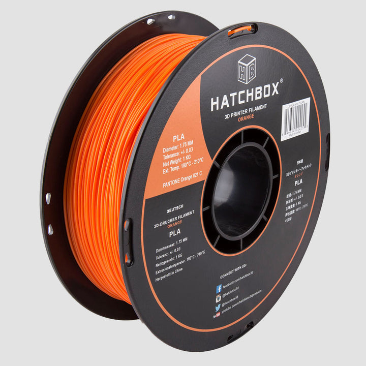 ORANGE PLA FILAMENT - 1.75MM, 1KG SPOOL