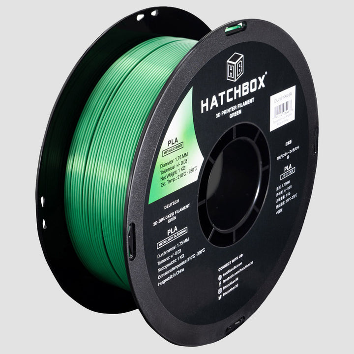 METALLIC FINISH GREEN PLA FILAMENT - 1.75MM, 1KG SPOOL