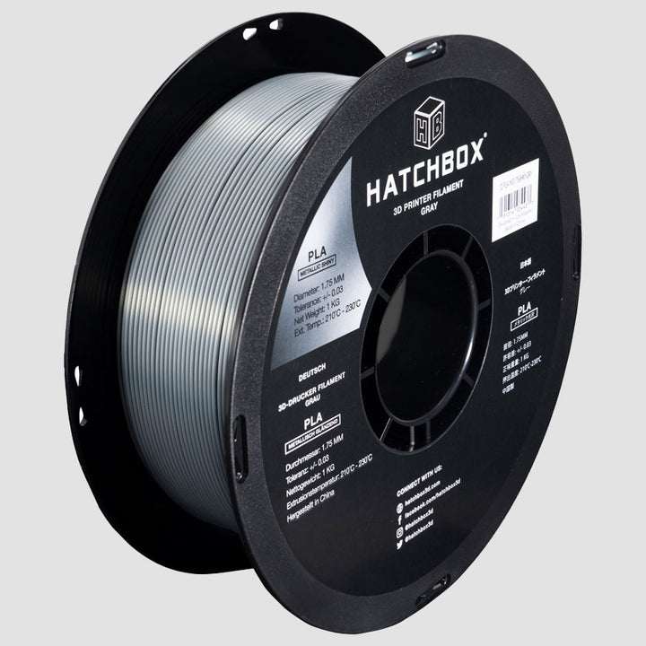 METALLIC FINISH GRAY PLA FILAMENT - 1.75MM, 1KG SPOOL