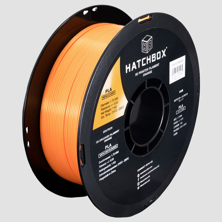 METALLIC FINISH ORANGE PLA FILAMENT - 1.75MM, 1KG SPOOL