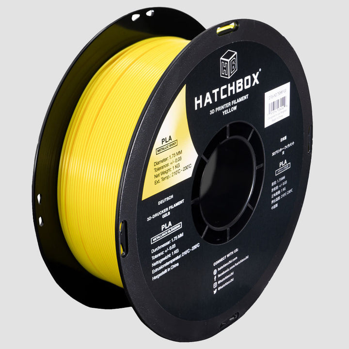 METALLIC FINISH YELLOW PLA FILAMENT - 1.75MM, 1KG SPOOL