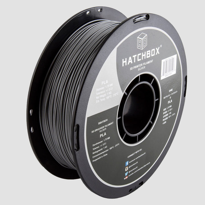 SILVER PLA FILAMENT - 1.75MM, 1KG SPOOL