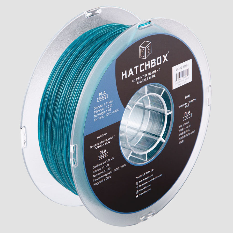 SPARKLE BLUE PLA FILAMENT - 1.75MM, 1KG SPOOL