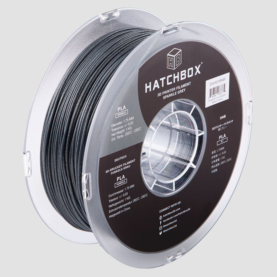 SPARKLE GRAY PLA FILAMENT - 1.75MM, 1KG SPOOL