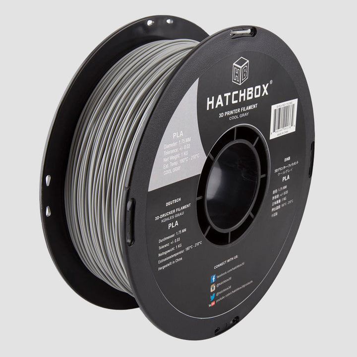 GRAY PLA FILAMENT - 1.75MM, 1KG SPOOL