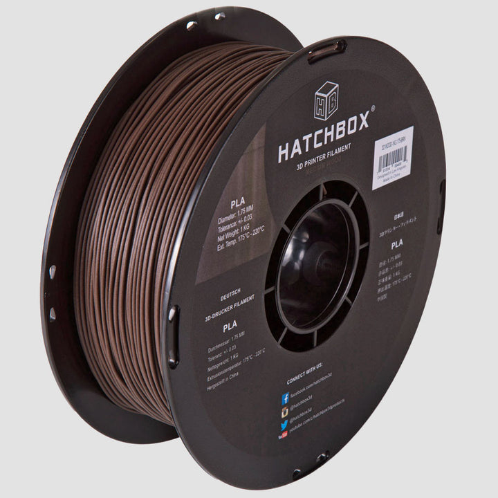 WOOD BROWN PLA FILAMENT - 1.75MM, 1KG SPOOL