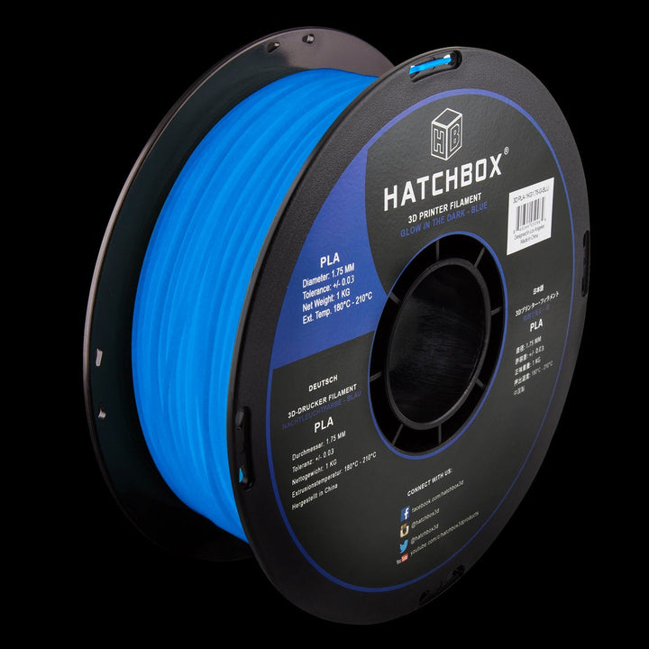 GLOW IN THE DARK BLUE PLA FILAMENT - 1.75MM, 1KG SPOOL